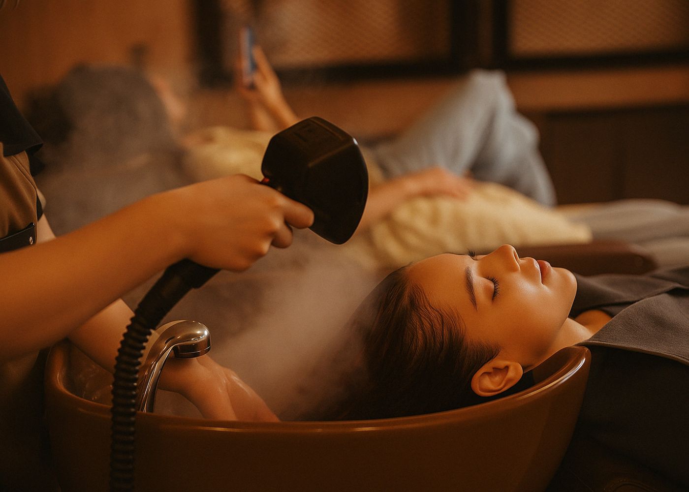 dịch vụ hấp giúp tóc suôn mượt cả kỳ nghỉ
