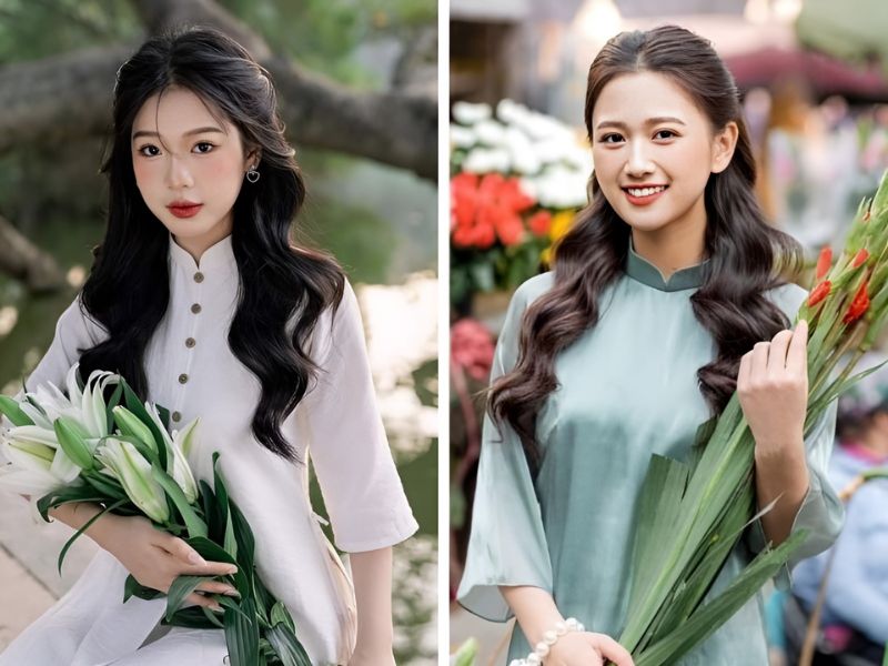 kiểu tóc đi chơi Tết